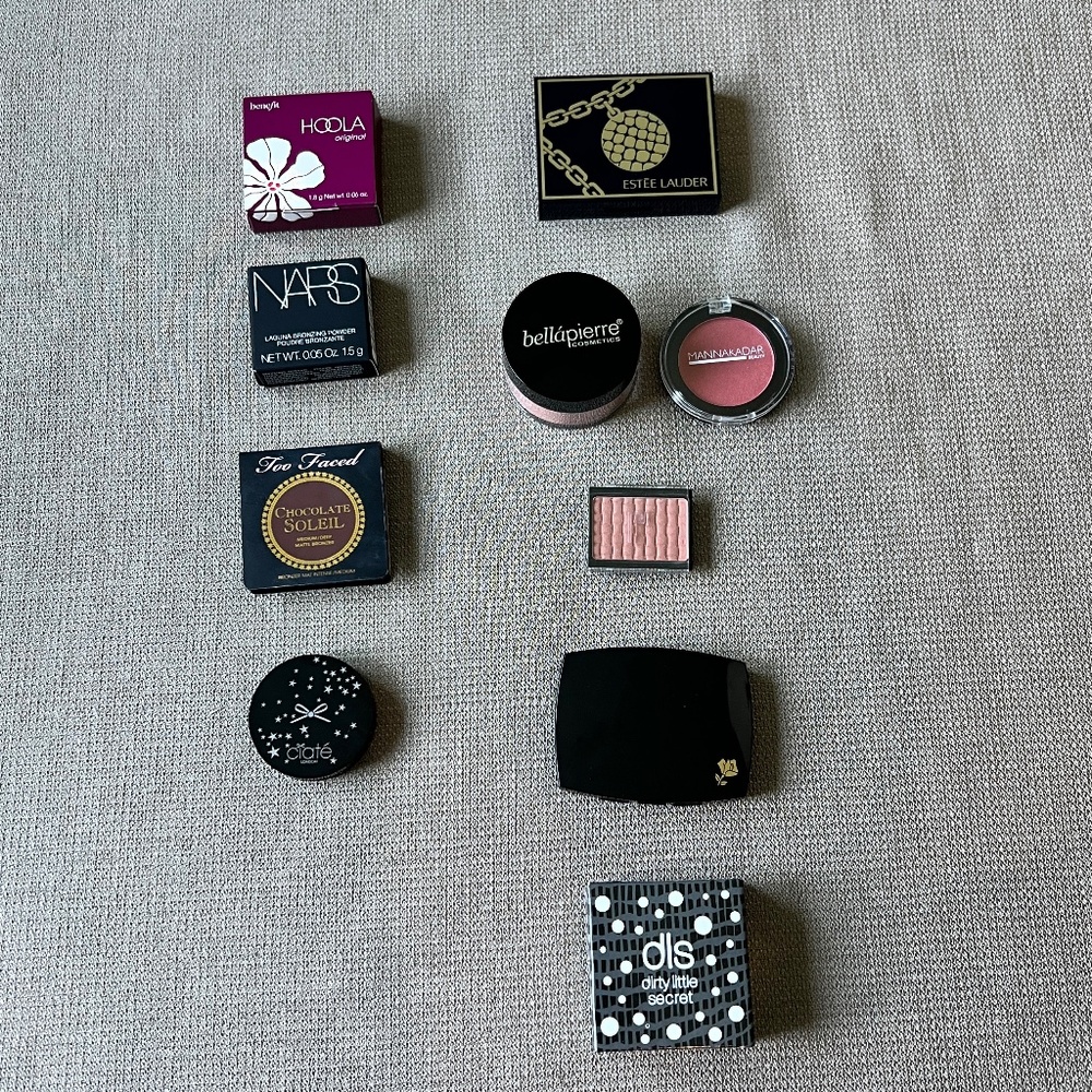 NARS-TOO FACED- HOOLA- LANCOME-ESTEE LAUDER + MORE BLUSH & BRONZER MINI BUNDLE